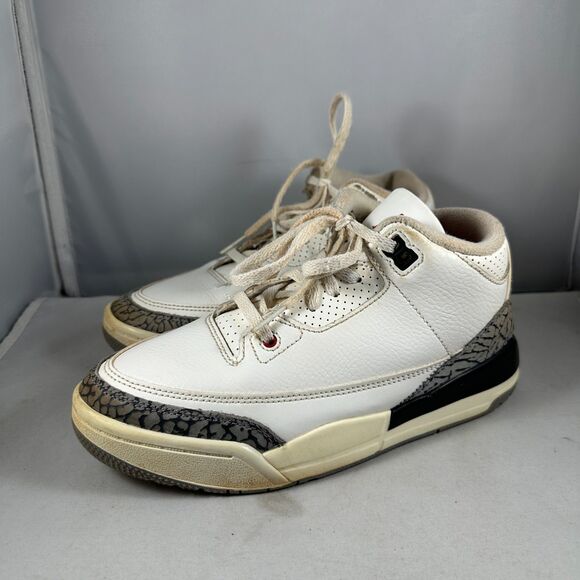 Nike Kids 3Y Air Jordan(PS) 3 Sneakers Retro White Cement Reimagined DM0966-100 - Picture 1 of 9